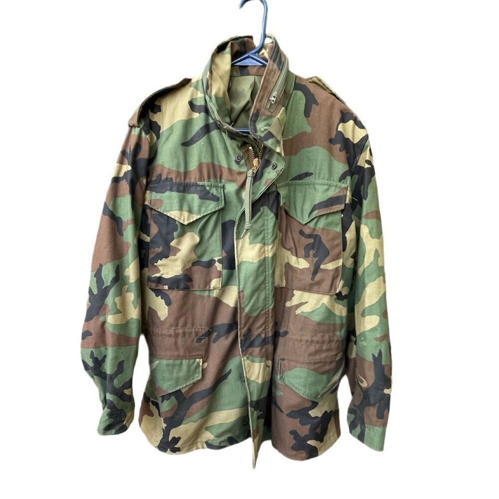 Camo Military lined jacket. Men’s size S .